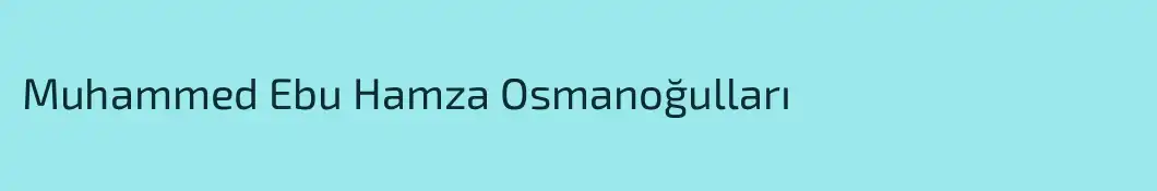 Muhammed Ebu Hamza Osmanoğulları